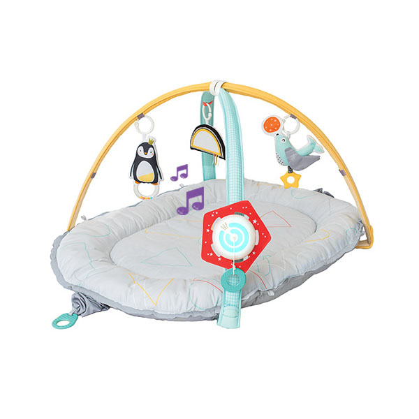 Музыкальный развивающий коврик с мягкими бортами, размер 100 х 80 см.  